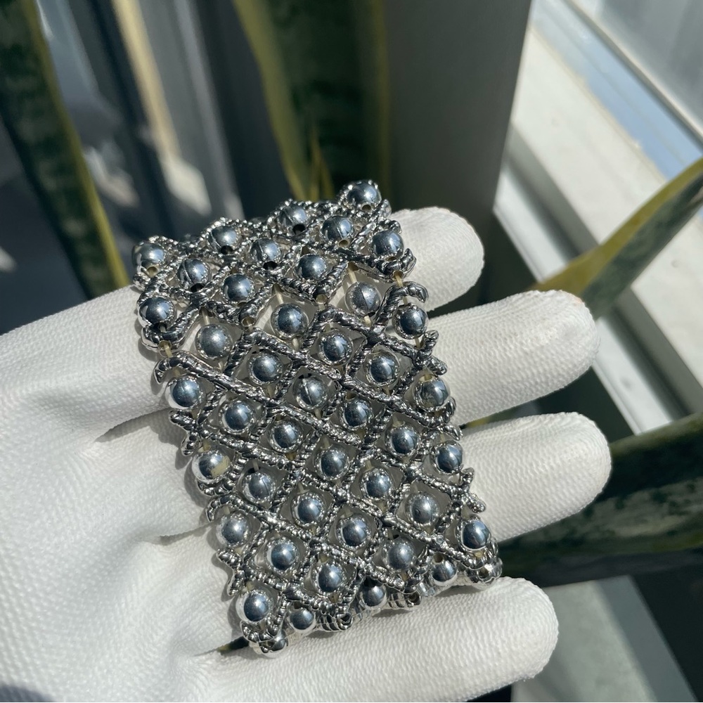 Vintage beaded cuff bracelet